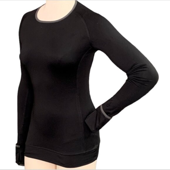 Cuddl Duds Smooth Plush Base Layer Stretch Thermal Top XS Black 95H - Picture 4 of 8